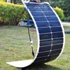 50W Monocrstalline Semi Flexible Solar Panel with High Efficiency up to 23%, 12V Flexible Solar Cells Solar Panel Indoor Outdoor