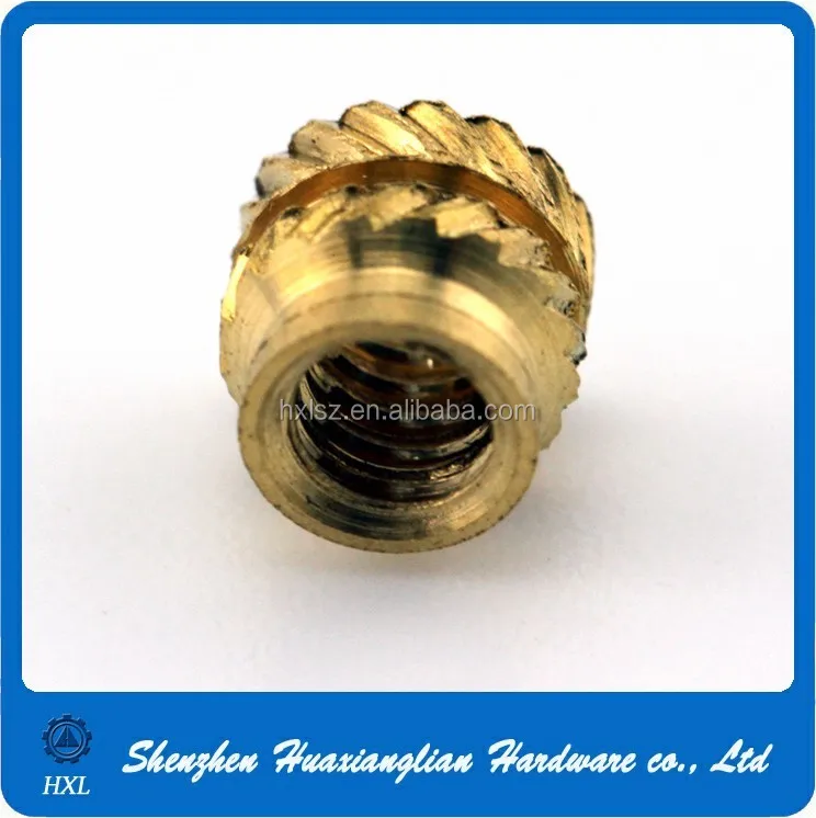 Knurled Threaded Brass Inserts For Plastic Injection Molding Buy