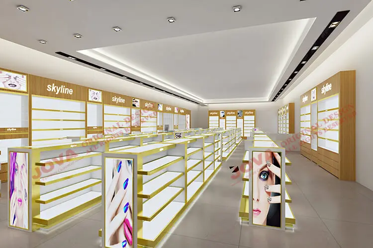 beauty salon display showcase