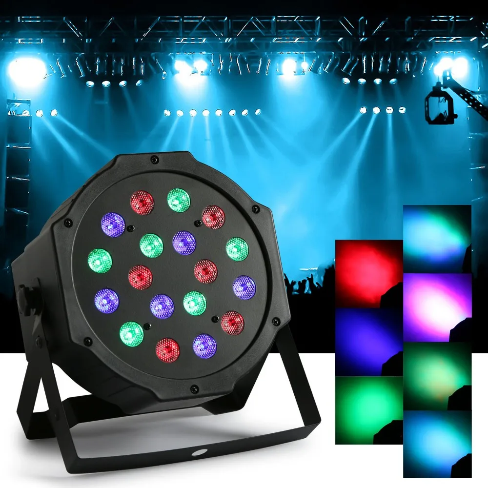8pcs 18*3w Led 6 Channel Rgb Stage Light With Dmx512 Control Buy Led