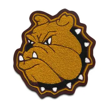 chenille patches embroidery custom mascot wholesale bulldog patch clothing larger