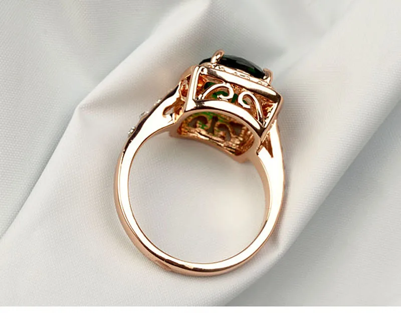 Turc Or Hommes Anneau Vert Pierres Précieuses De Mariage Anneaux Ovale Pierre Bijoux