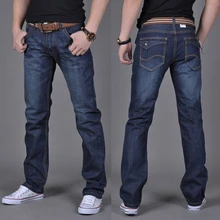 2016 New mens jeans da marca de jeans azul escuro homens calças masculinas calça casual plus size corredores jean calça jeans motociclista