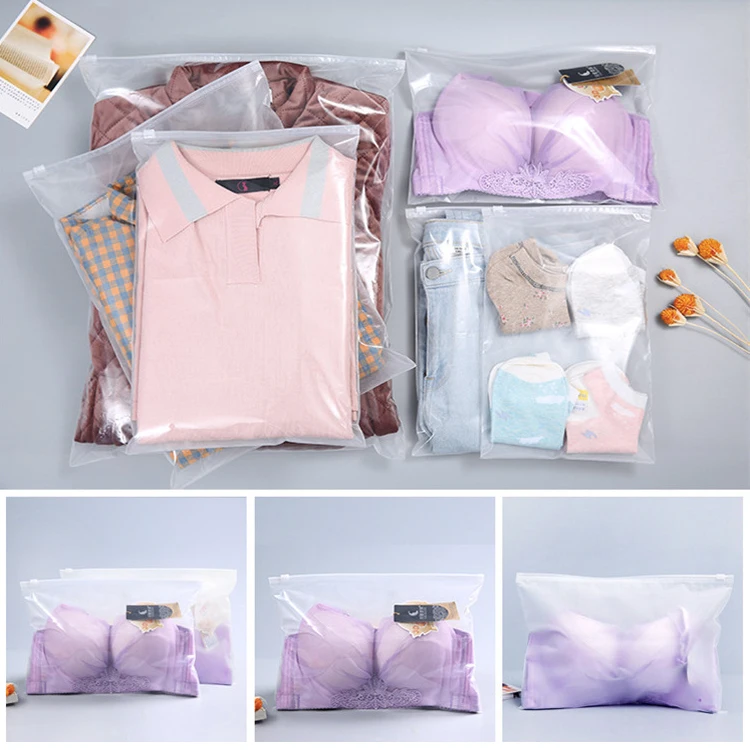 Frosted/clear Pe Plastic Ziplock Swimwear Bag Custom Swimwear Packaging