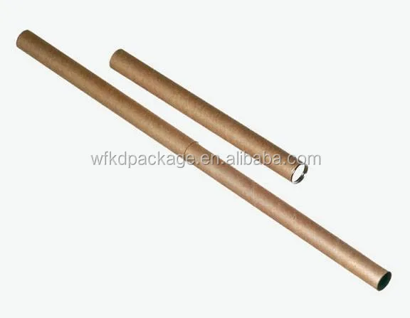 Recycled Kraft Paper Mailing Poster Tube Packaging Tube With Plastic ...