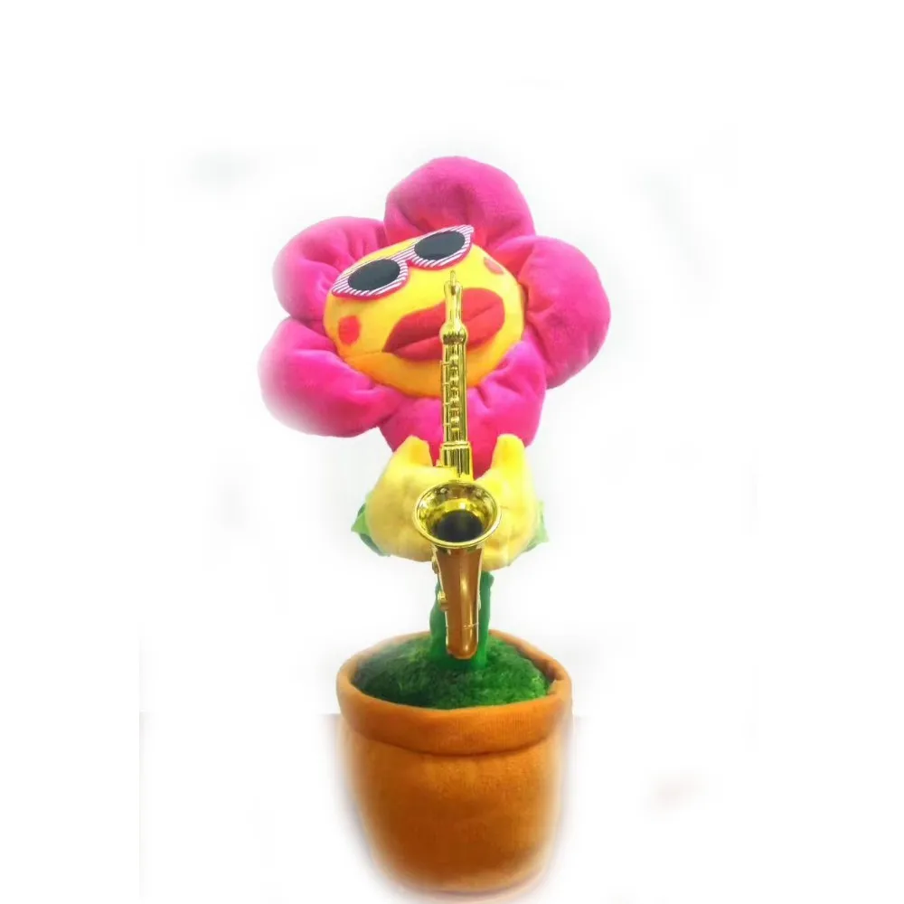 34cm Hot Solar Music Dancing Flower Plush Toys Buy Solar Dancing