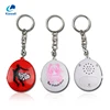 Round shape ABS plastic voice key chain message key chain sound recordable keychain