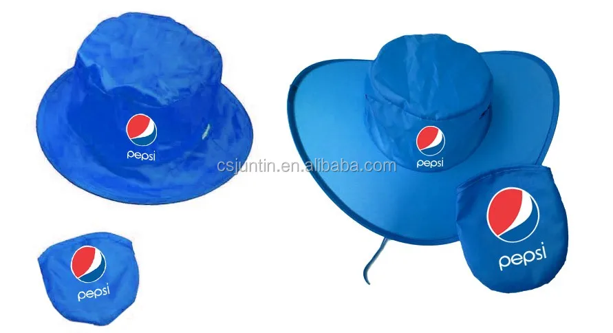 foldable hat polyester promotional pouch