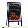 Double long side light rewritable led writing board with stand