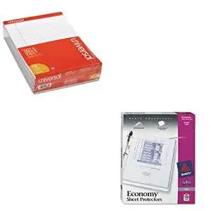KITAVE75091UNV20630 - Value Kit - Avery Top-Load Poly Three-Hole Sheet Protectors (AVE75091) and Universal Perforated Edge Writing Pad (UNV20630)
