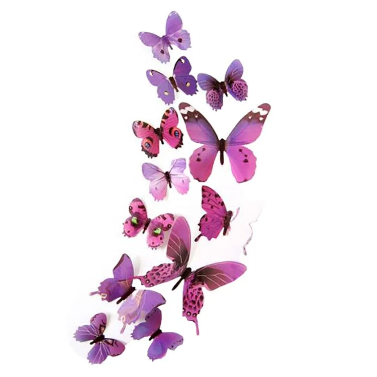 Realistic 12 Pieces 3d Butterfly Stickers For Home Decoration Buy 3d