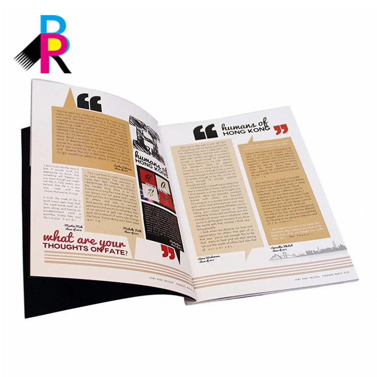 High Quality Customized Mini Newsprint Embossed Cover Magazine Printing