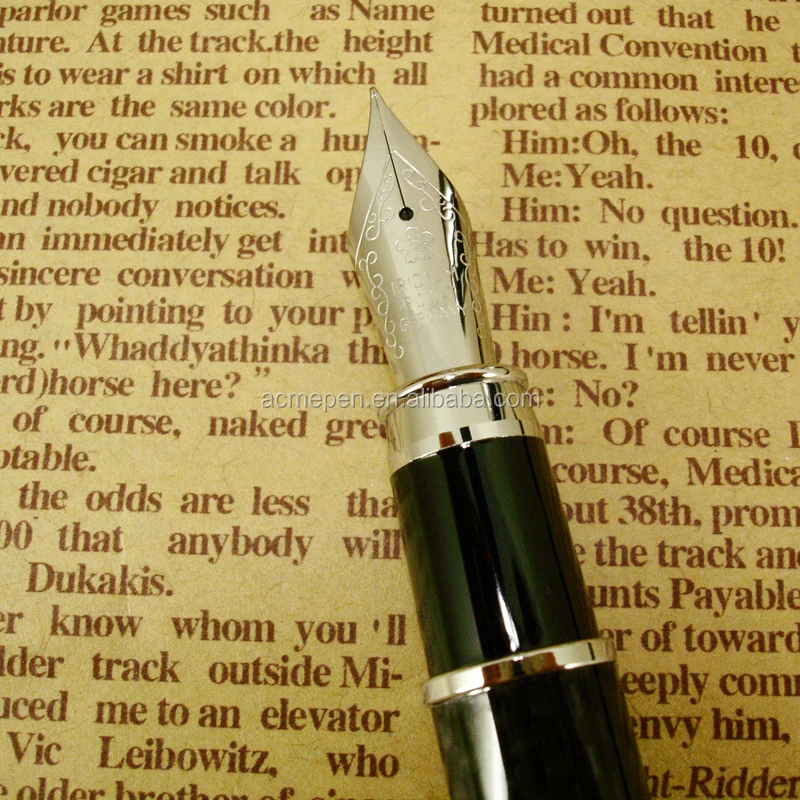 Luxury Carbon Fiber Fountain Pen Liquid Ink Pens With Pump Cartridge