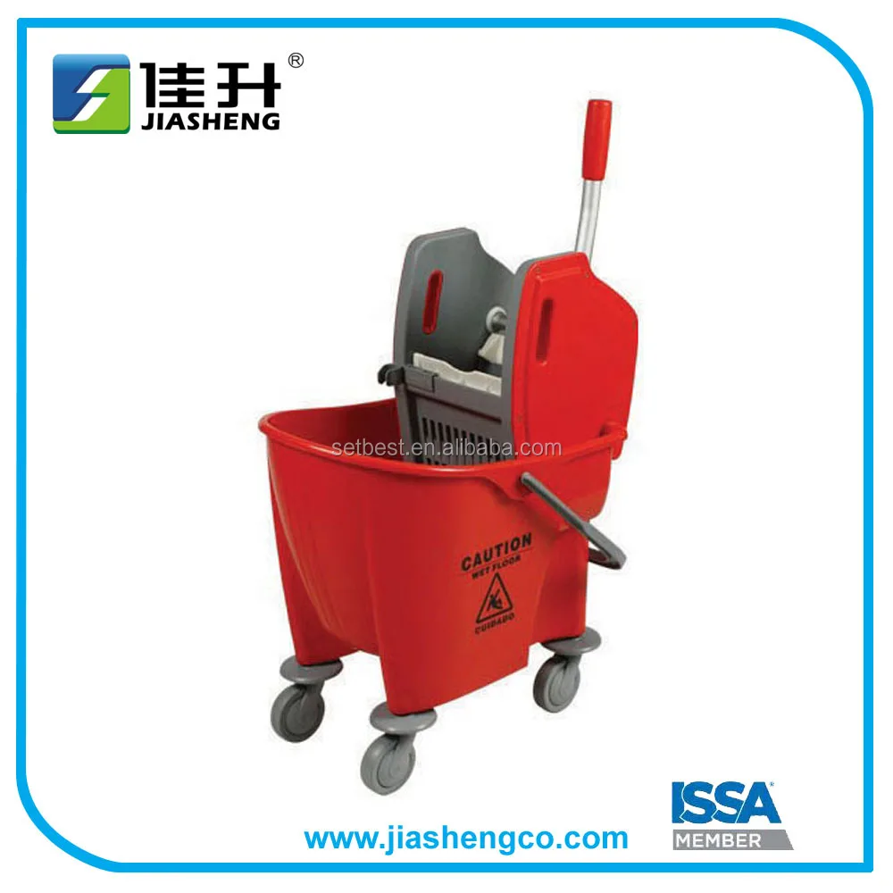81l New Hot Deluxe Mop Squeeze Wringer Bucket Double Bucket Buy