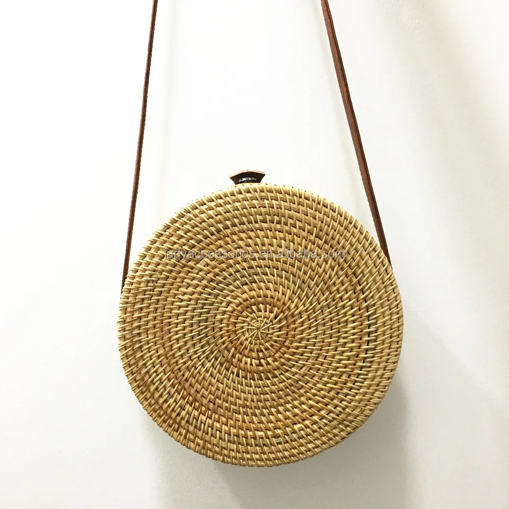 Bohemian Bali Rattan Bags For Women Small Circle Beach Handbags Bohemian Bali Rattan Bags For Women Small Circle Beach Handbags Summer Vintage Straw Bag Handmade Crossbody