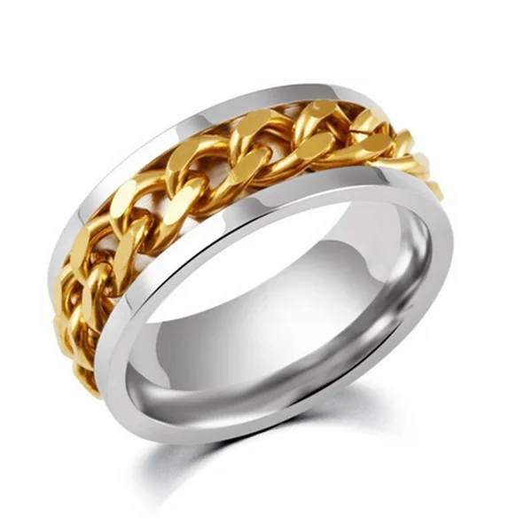 Popular Fashion Stainless Steel Gold Ring Designs For Boys - Buy Gold 