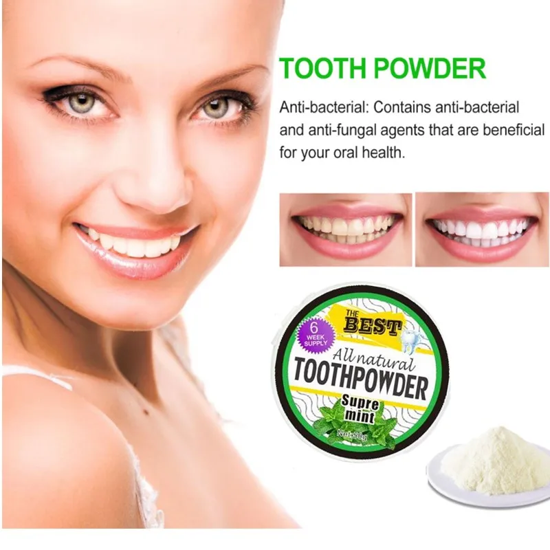 Mint Teeth Whitening Powder 50g Tooth Powder Natural Ingredient Remove ...