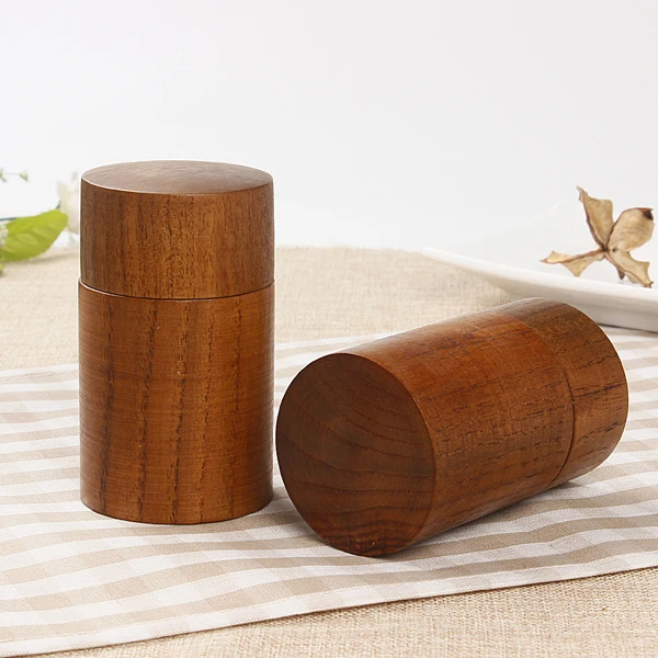 Tea Coffee Gift Round Wood Box