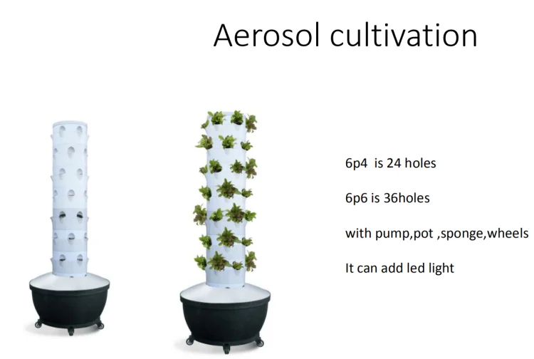 Kit de tour hydroponique pour système de culture verticale - Cultivez des herbes et des légumes avec jardin aéroponique, culture verticale autonome