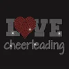 Love Cheerleading Rhinestone Motif Patterns Crystal Transfer For Cheer LeadersTees