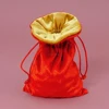 Durable velvet lined double layer velour drawstring pouch bag