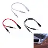 Free Ship 3.5mm 1 to 2 Audio Cable Single-hole Computer Headphone Mic Adapter Extension Cable for Smartphone Headphone Computer