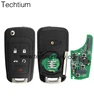 smart button car remote key lock box 5 button Folding Ignition Key 433 Mhz key shell for chevrolet