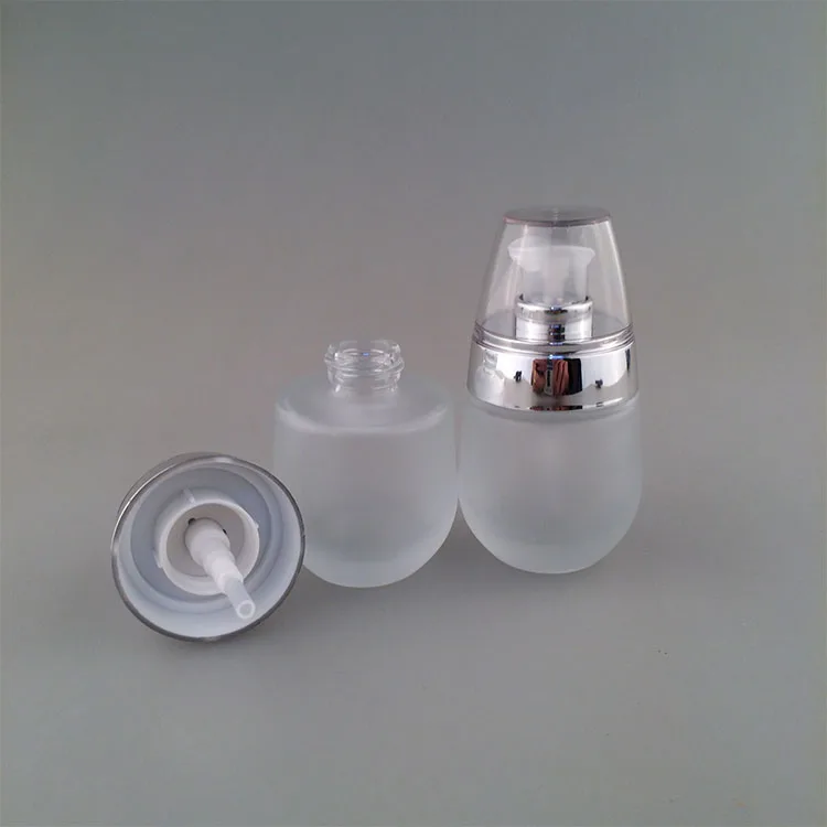 30ml Frosted Glass Empty Face Makeup Base Cosmetic Foundation Bottle