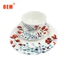 Wholesale high quality 18pcs square shape ceramic porcelain modern dinner set