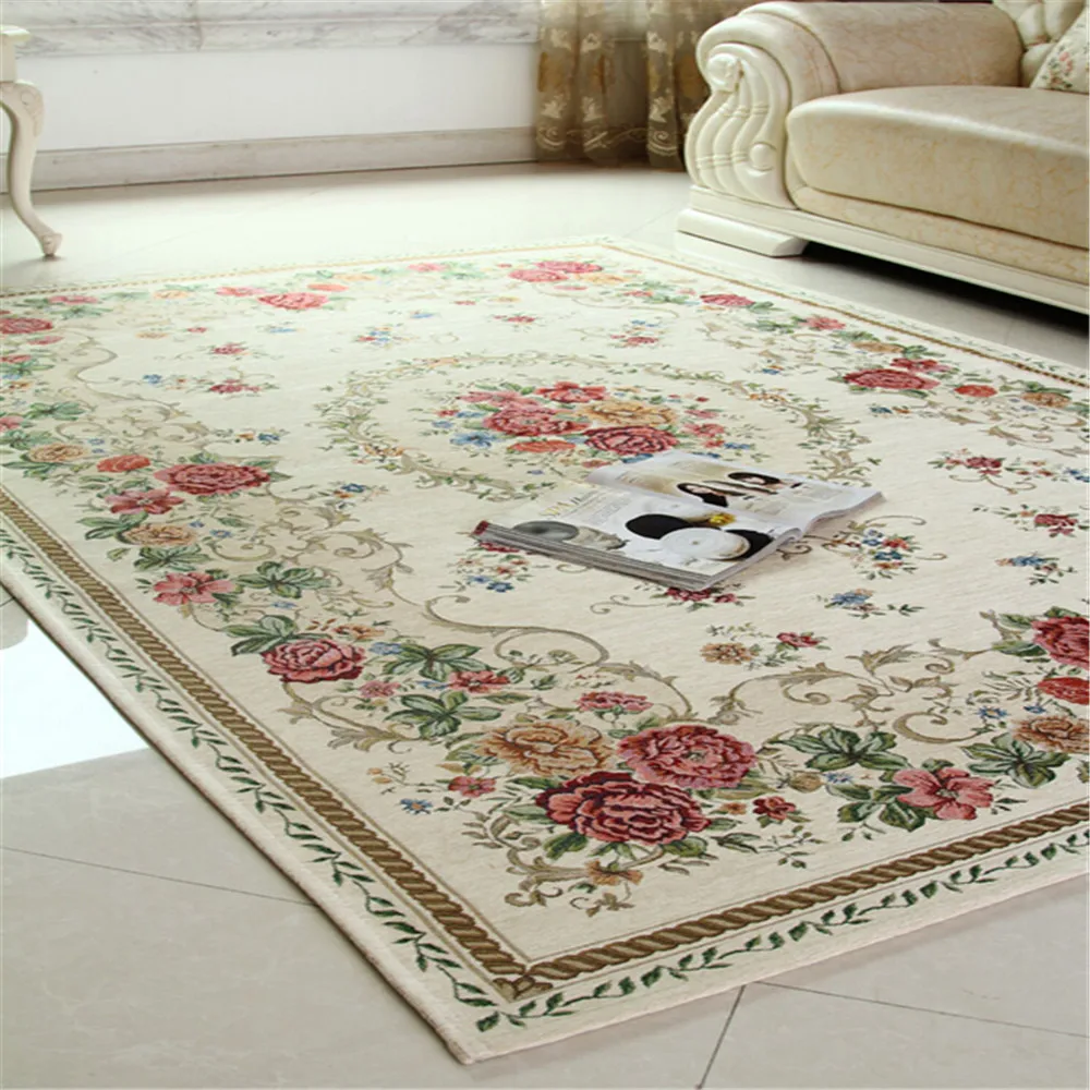 european style chenille big commercial carpet for table