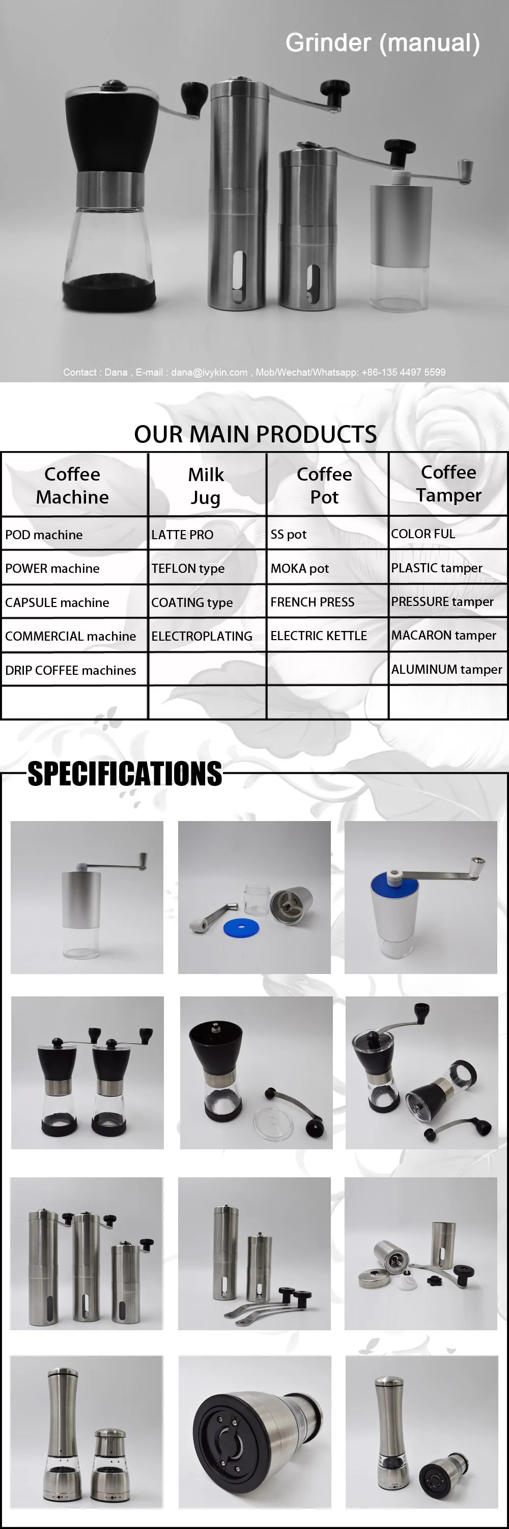 Manual Coffee Grinder With 5level Grinding Ceramic Conical Burr Mill Buy Manual Coffee Mill