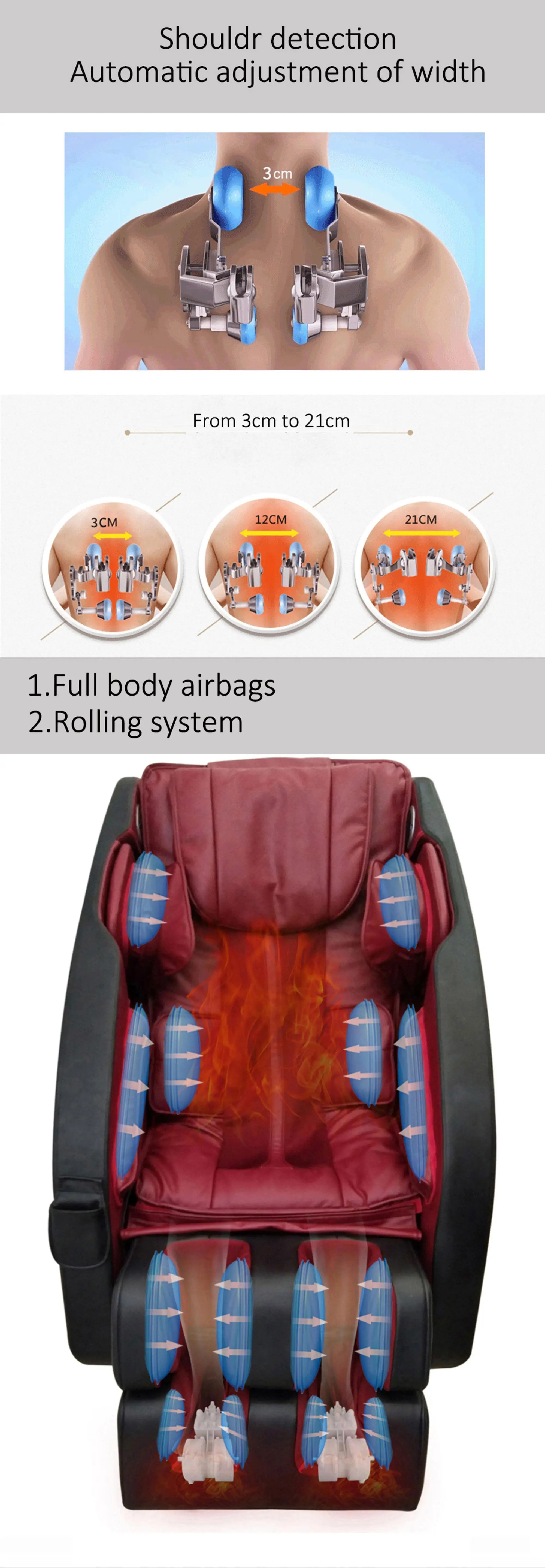 Industrial Leather Lazy Boy Full Body Robotic Massage Chair Zero