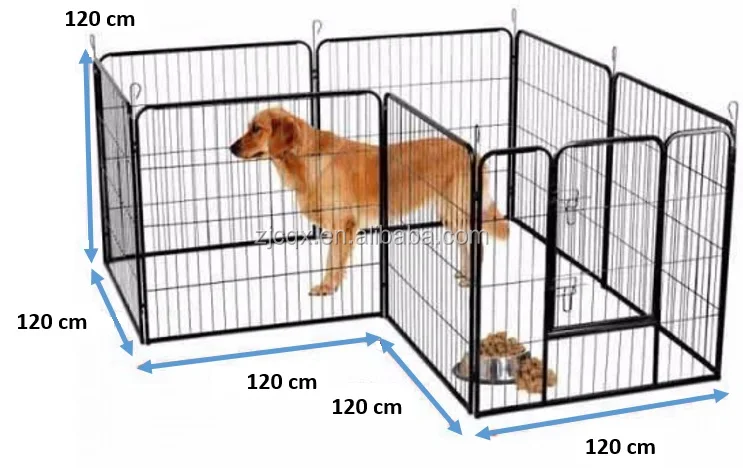 Dog Kennel Run Playpen Portable Exercise Cage Fence Enclosure 8 Dog Kennel Run Playpen Portable Exercise Cage Fence Enclosure 8 Panels 120cm X