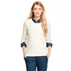 Pure Merino Wool Cable Knit Sweater Pullover For Women,Cute Sweaters For Women