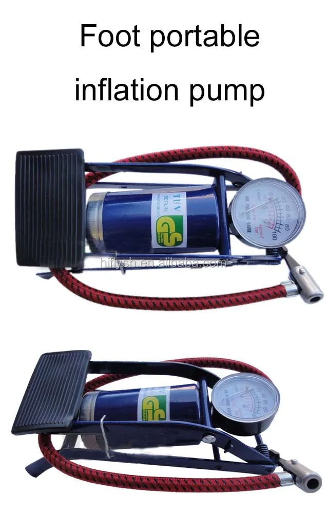 Hf901a(06) Mini Foot Manual Car Air Compressor Pump Portable Tire