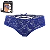 Accept OEM Blue Transparent String Lace Tanga