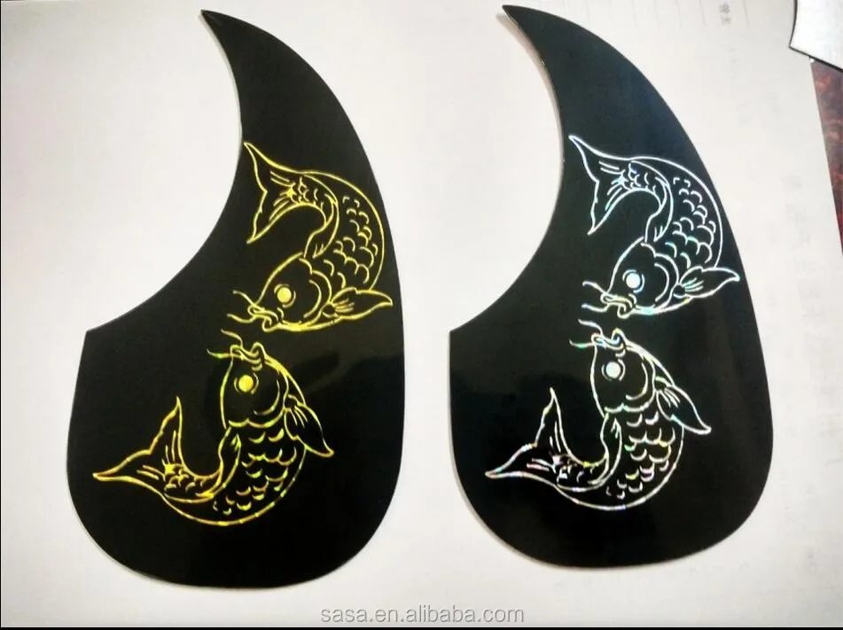Acoustic Guitar Pickguard Pick Guard Sticker Comma Style Many Colour