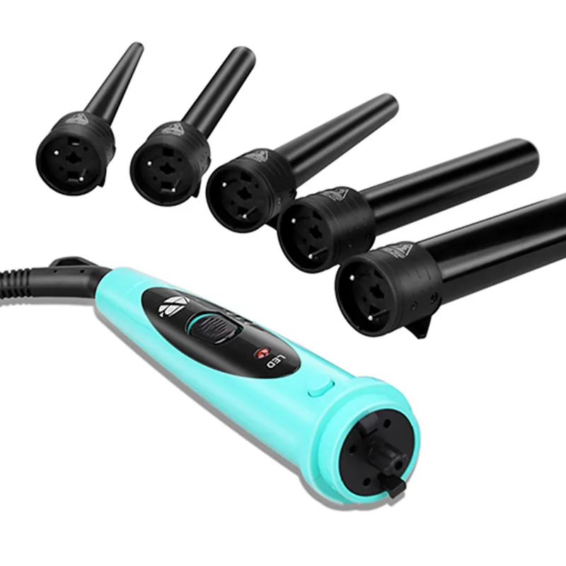 Interchangeable 5 In 1 Curling Iron Magic Ionic Hair Curler Sets