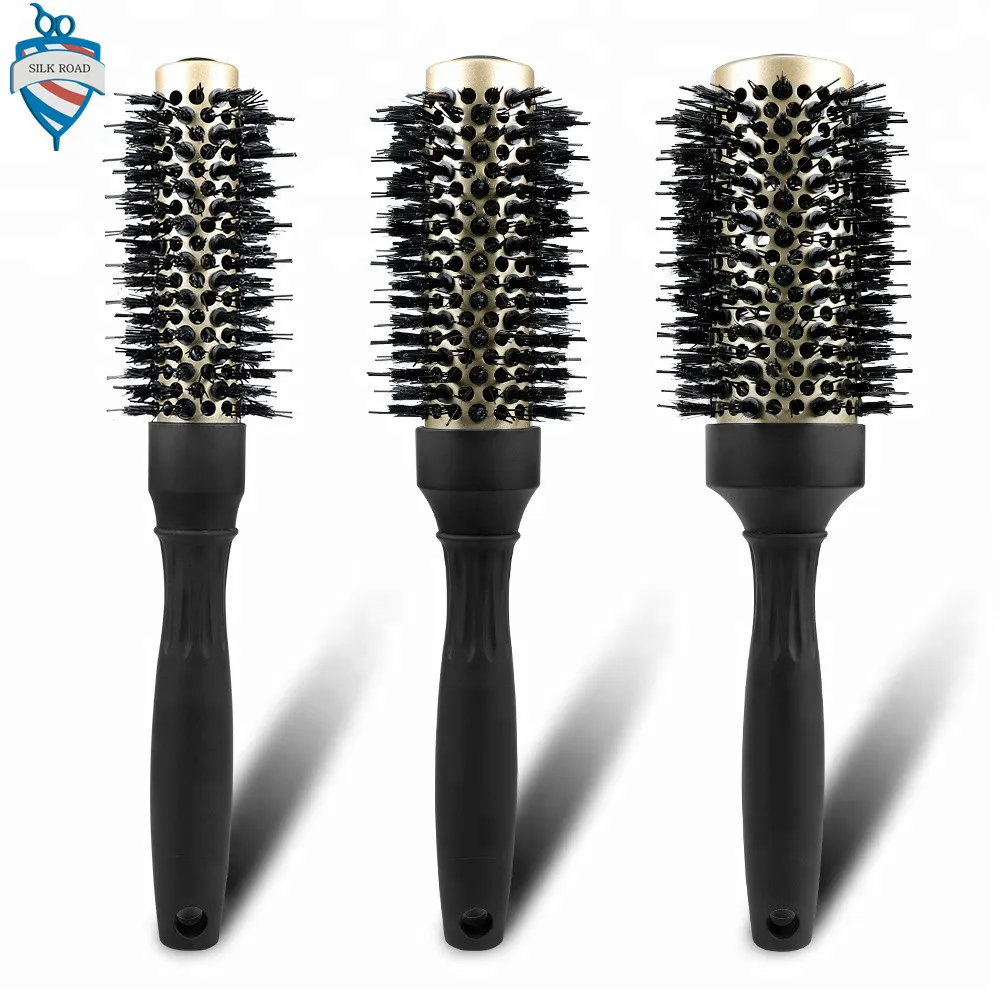 4 Sizes Gold Color Nylon Hair Air Blowing Styling Brush ...