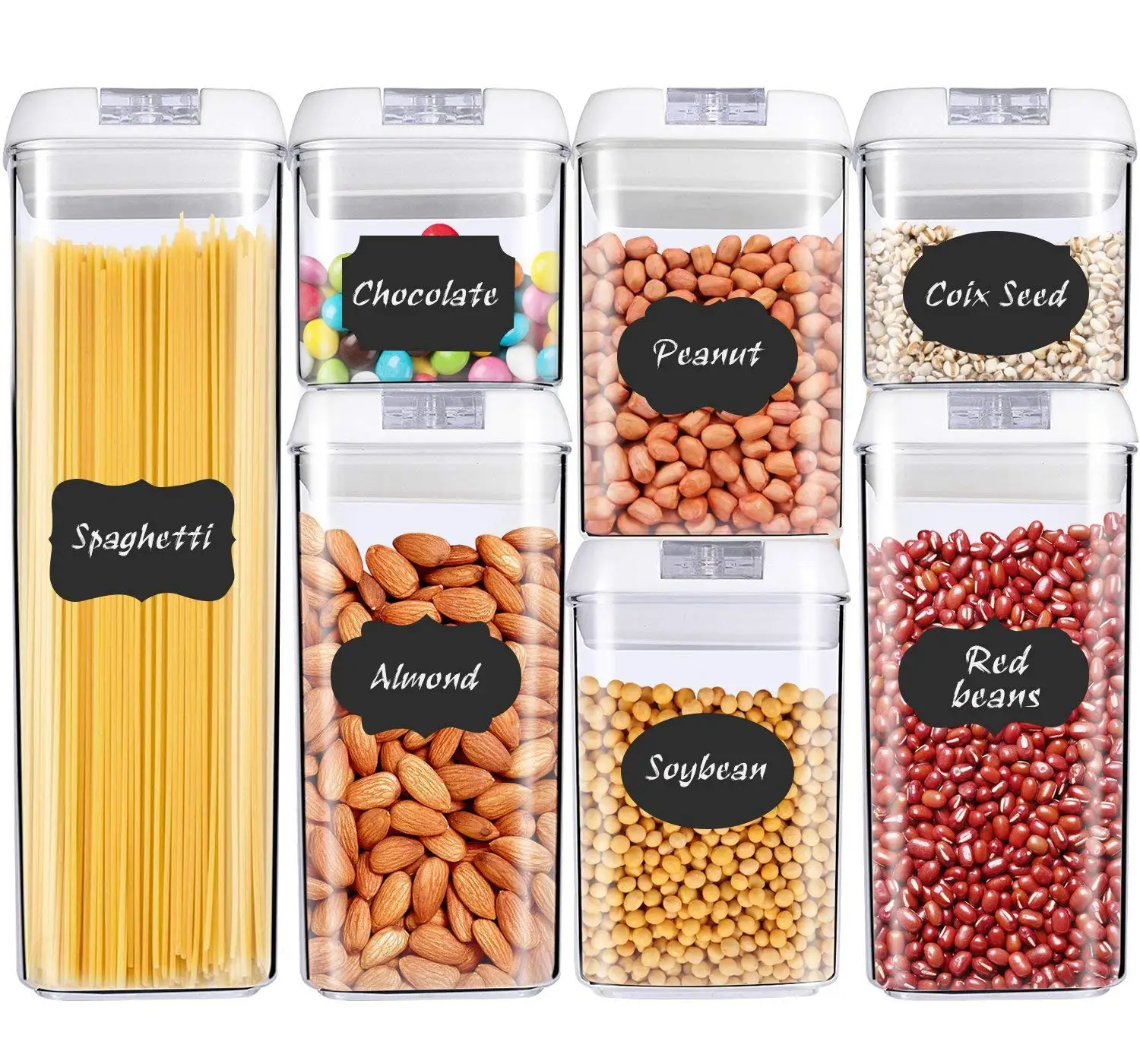 7 Pieces Set Food Container With Bonus 20pcs Chalkboard Labels - Buy 7 ...