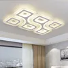 MEEROSEE LED Super-thin Ceiling Lamps 4/6Heads Modern Living room Rectangular Light Luminaire Restaurant Lighting MD85082