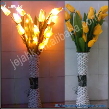Led Light Up Flower Yellow Tulip For Wedding Decoration Led Light Up Flower Yellow Tulip For Wedding Decoration