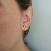 Gold Stud Earrings Dainty Design Flower Shaped Studs In Hot Sale