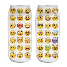 Free Shipping Hot Sale 3D Socks Expression Package Pattern White Color Cozy Socks Thin Comfortable Socks