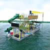 Slide high jump platform water floating diving board for outdoor waterpark