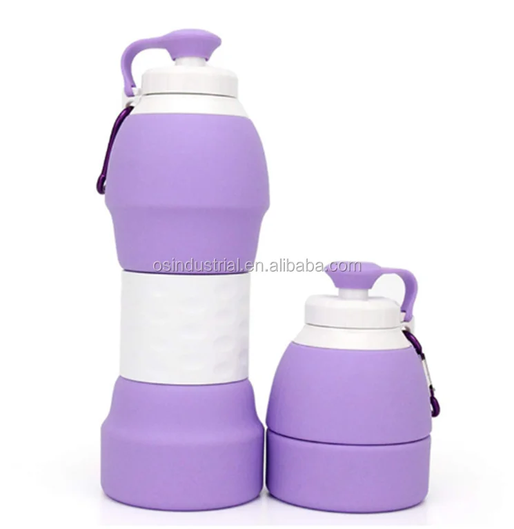 2019 Foldable Telescopic Travel Outdoor Reusable Collapsible Drinking Water Mug Rubber Silicone Folding Cup