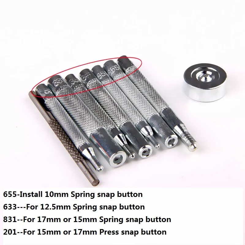 Leather Snap Fasteners Kit Metal Press Studs Buttons Snap Press Studs 10mm 12mm 15mm 17mm with Setting Tools Bronze