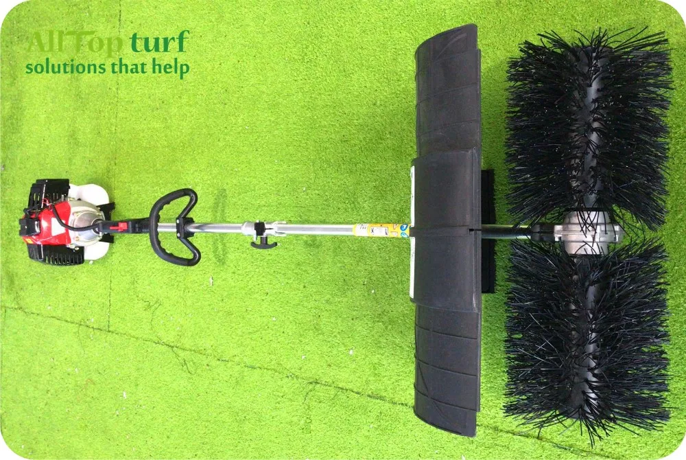 Power Brush Power Broom,Handheld Turf Lawn Sweeper,Sand And Rubber