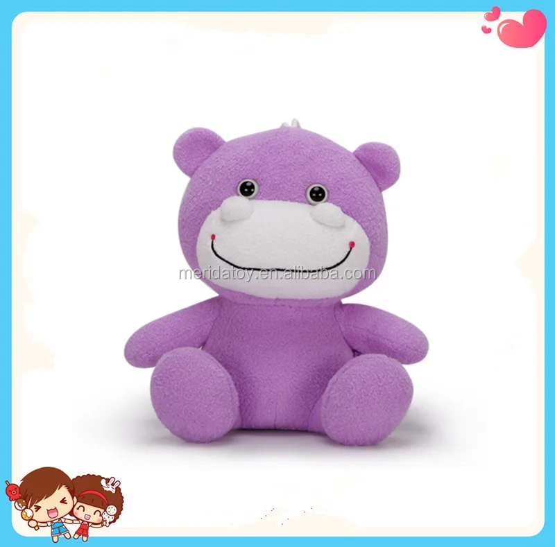 Cartoon Purple Hippo Plush Toys For Kids