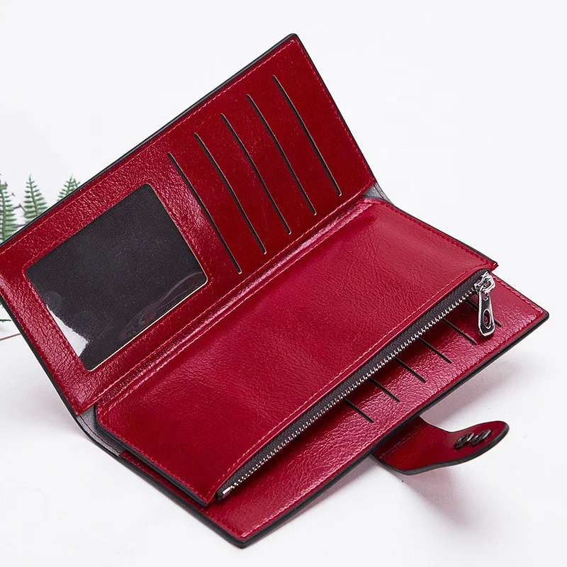 Длинный тонкий женские кошельки из искусственной кожи Женщина клатч леди обувь для девочек hasp бумажник и кошелек для женщин Зажим